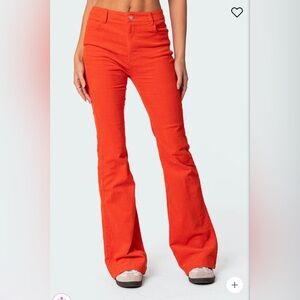 Edikted Tony Corduroy Flared Pants - Size Small